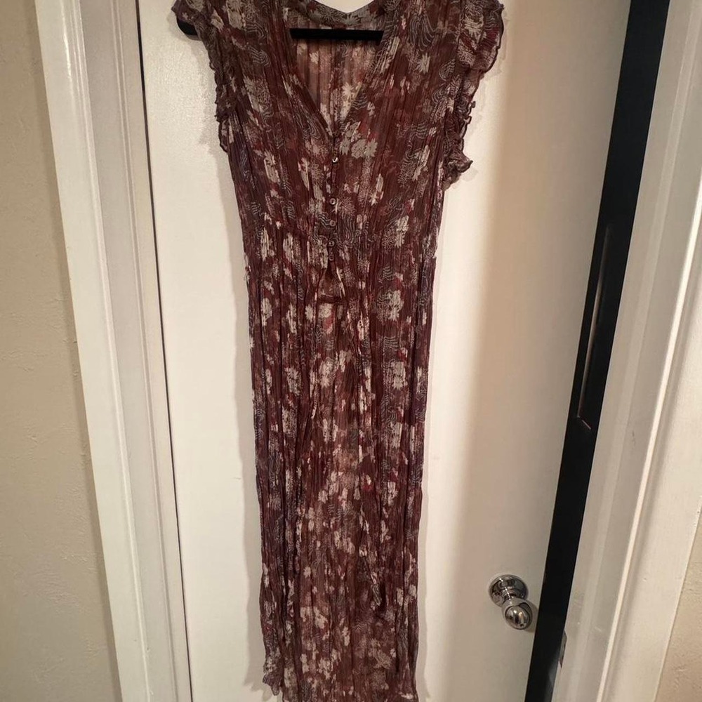 Free people sheer longline blouse